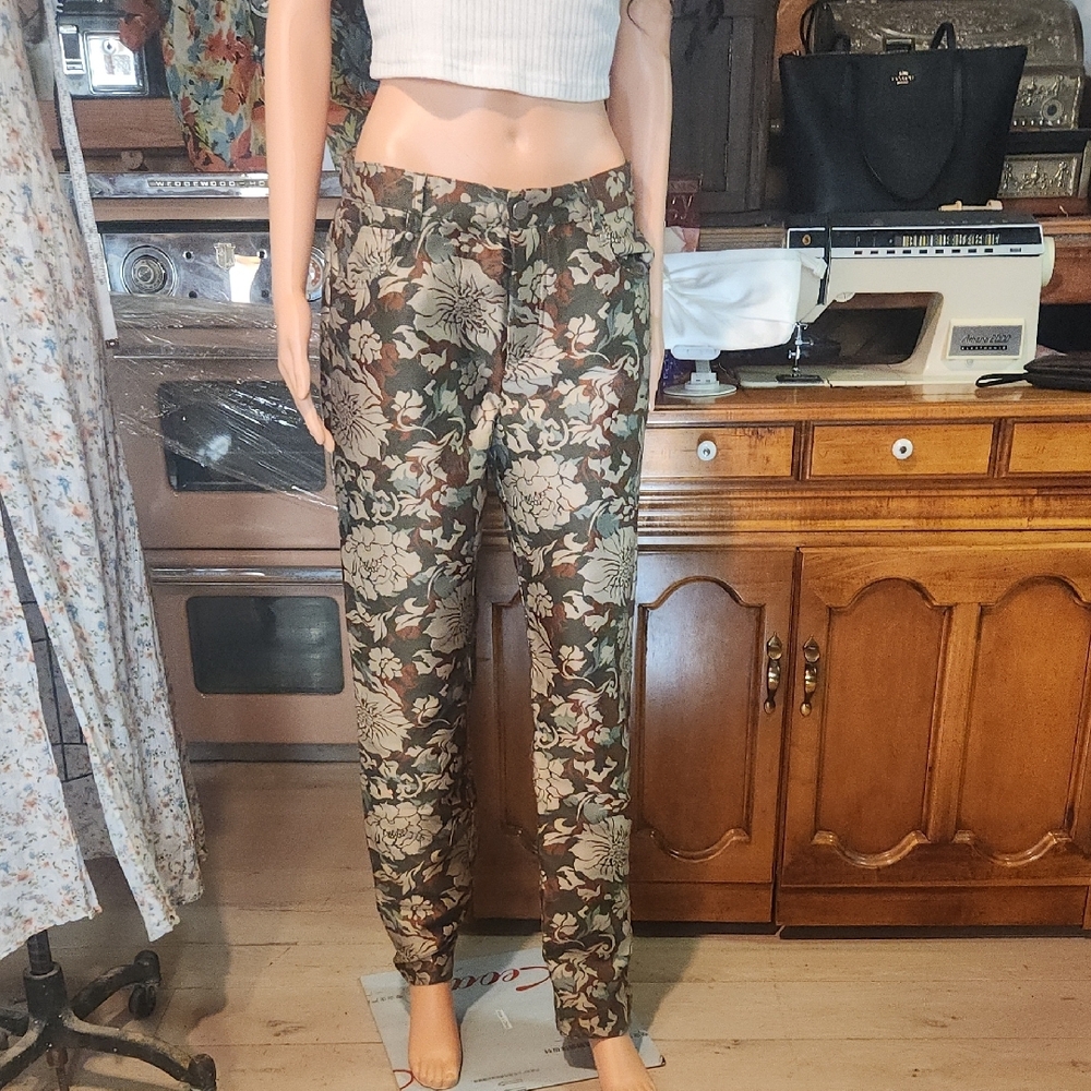 Forever 21 Green and Brown Straight Leg Pants